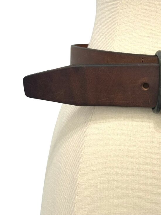 Sundance Women\'s Belt Brown Leather Chunky Buckle Boho Southwestern USA Size 30 main image 15